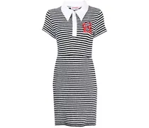 Gestreiftes Wednesday Minikleid - Weiß