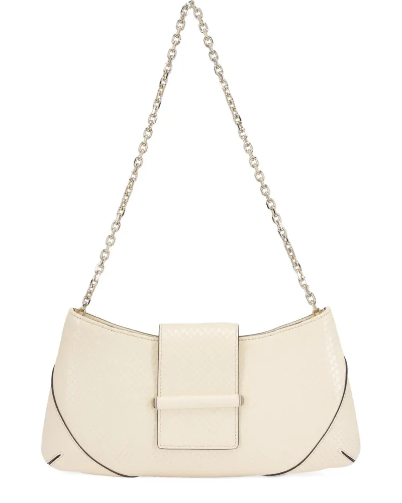 Jimmy Choo Schultertasche mit Schlangen-Effekt - Weiß Weiß