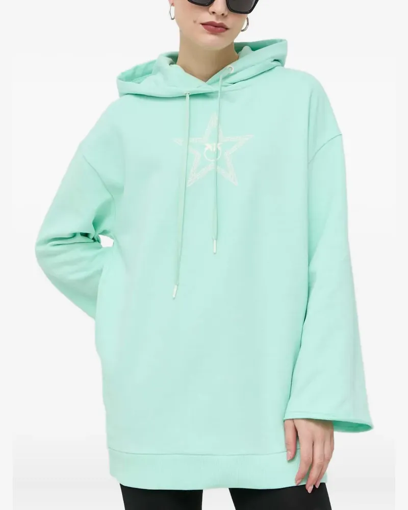 Pinko star-print hooded mini dress - Grün Grün