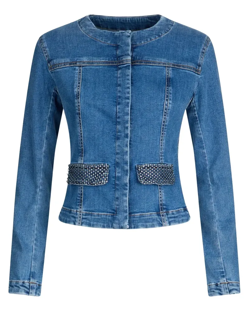 Liu Jo Jeansjacke mit Strassverzierung - Blau Blau