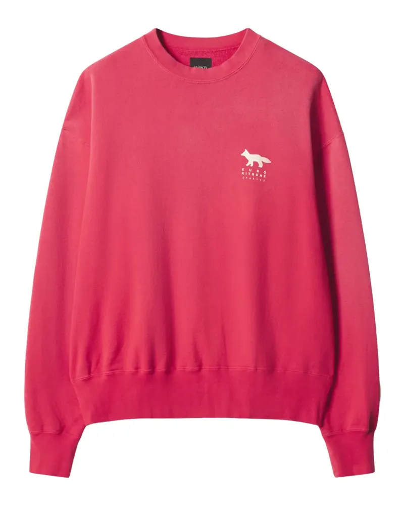 Kitsuné Sweatshirt mit Logo-Print - Rot Rot