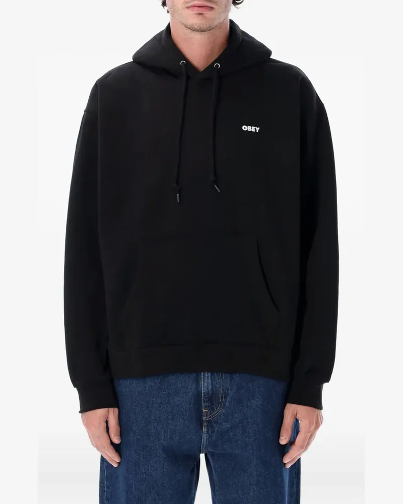 Obey Hoodie mit Blumenmotiv - Schwarz Schwarz