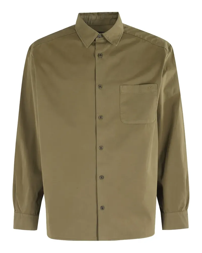 A.P.C. Button-down-Hemd mit Logo - Grün Grün