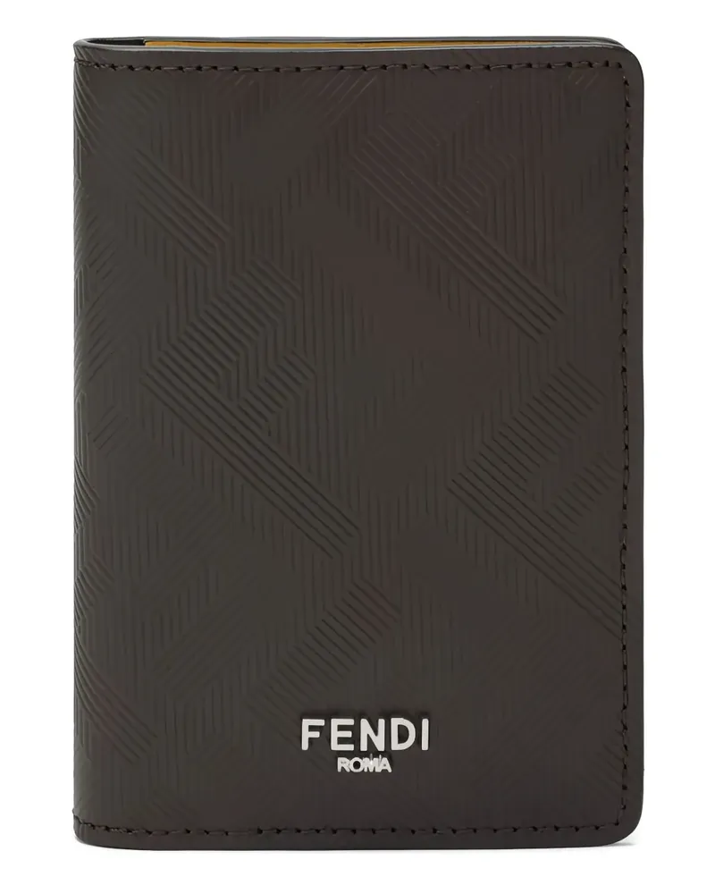Fendi Kartenetui mit Logo-Print - Braun Braun