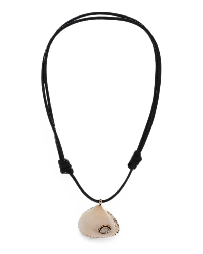 DEZSO Grande Edul shell and diamond necklace - Rosa Rosa