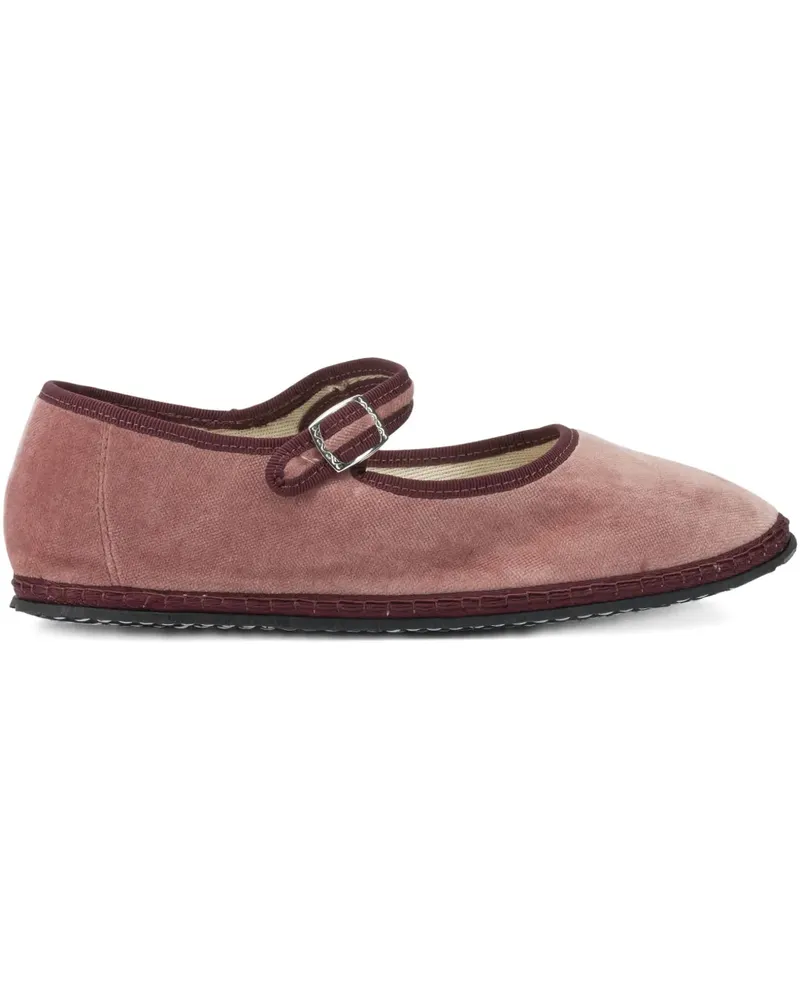 VIBI VENEZIA Ballerinas aus Samt mit Schnalle - Rosa Rosa