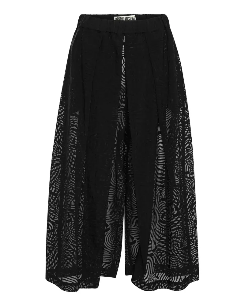 Henrik Vibskov Tommy abstract-pattern palazzo pants - Schwarz Schwarz