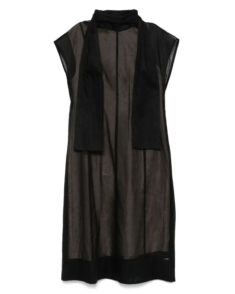 Carven Maxikleid mit Schal - Schwarz Schwarz
