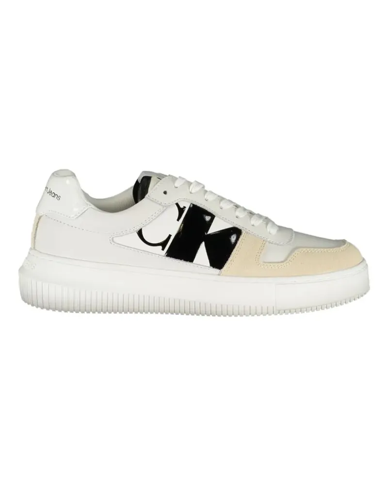 Calvin Klein monogram platform sneakers - Weiß Weiß