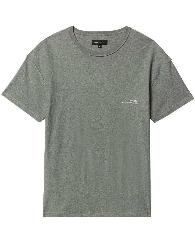 PURPLE BRAND Radial Wordmark T-Shirt - Grau Grau
