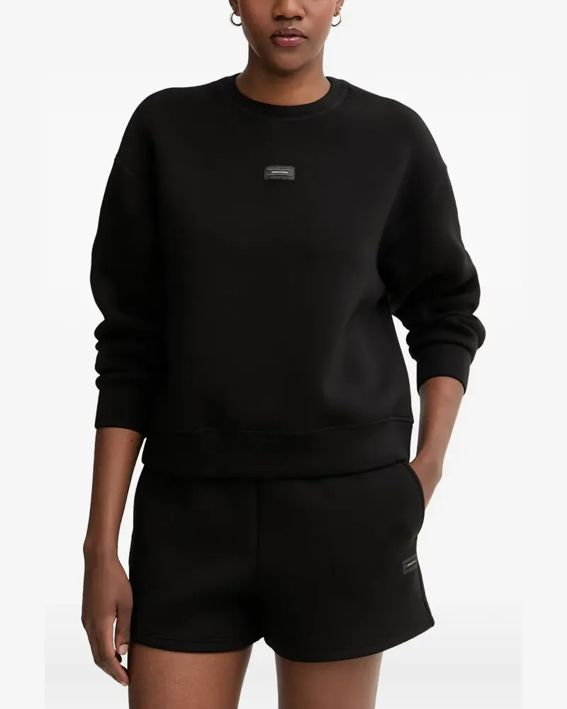 Armani Exchange Sweatshirt mit Logo-Patch - Schwarz Schwarz