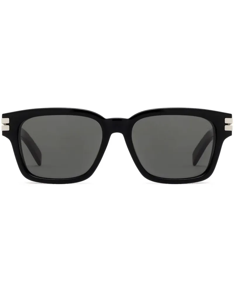 Ermenegildo Zegna Sonnenbrille mit eckigem Gestell - Schwarz Schwarz