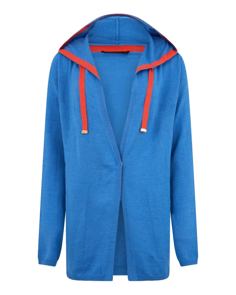 MOORER hooded knit sweater - Blau Blau