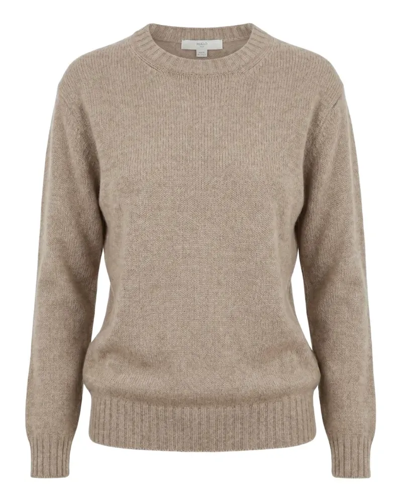 Malo Kaschmirpullover mit rundem Ausschnitt - Nude Nude