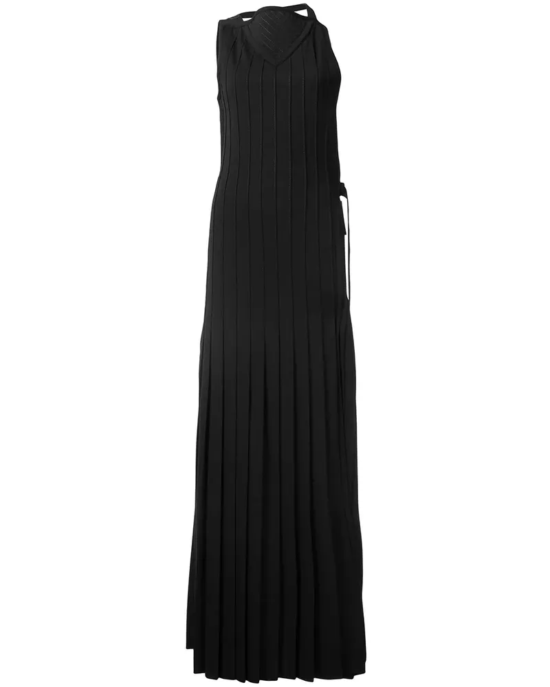 Vera Wang Plissiertes Abendkleid - Schwarz Schwarz