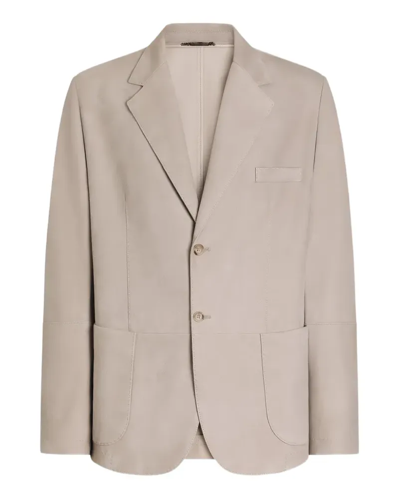 Dolce & Gabbana single-breasted jacket in suede - Nude Nude