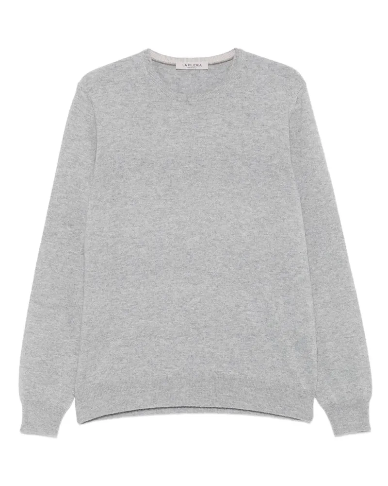 La Fileria Kaschmirpullover mit Rundhalsausschnitt - Grau Grau