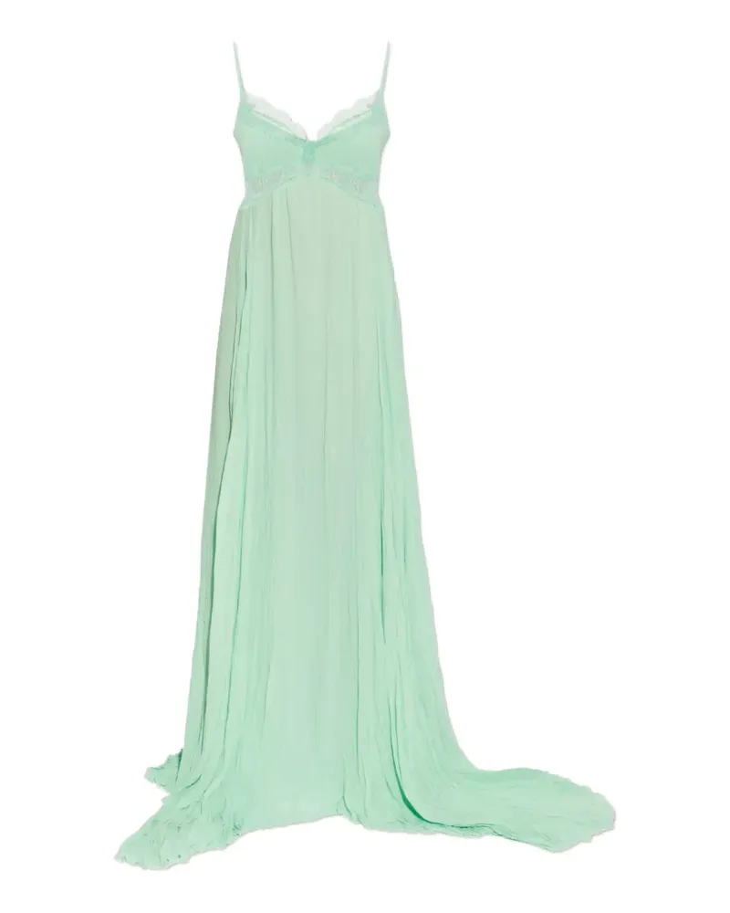 Blumarine lace-detail maxi dress - Grün Grün