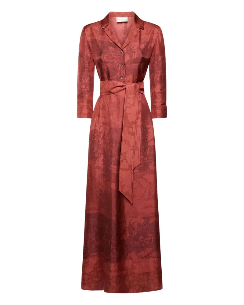 Pierre-Louis Mascia Kleid mit Gürtel - Rot Rot