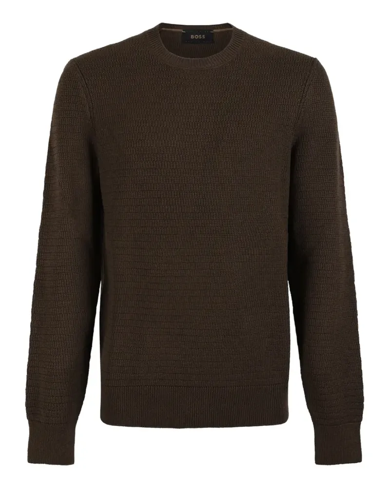 HUGO BOSS textured sweater - Braun Braun