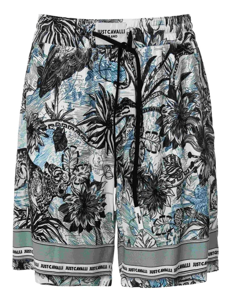 Just Cavalli Shorts mit Print - Blau Blau