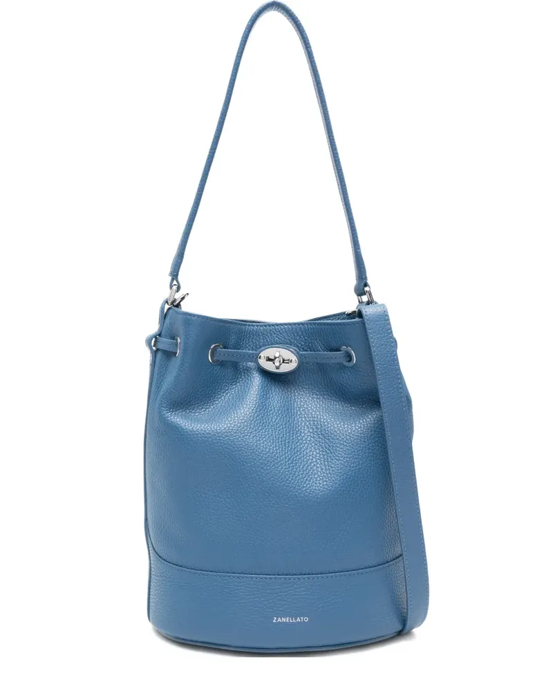 Zanellato Kleine Monda Beuteltasche mit Drehverschluss - Blau Blau