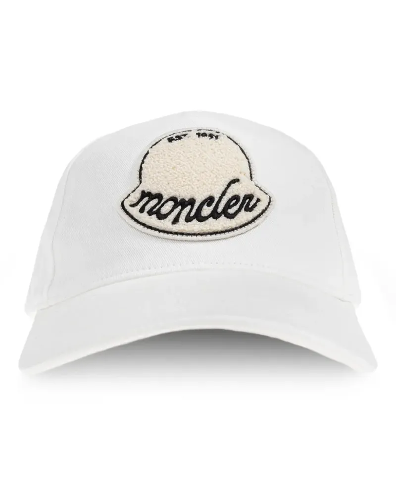 Moncler Baseballkappe mit Logo-Patch - Weiß Weiß
