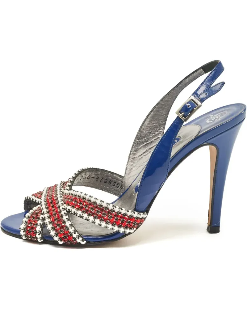 Gina Sandalen mit Kristallen 100mm - Blau Blau