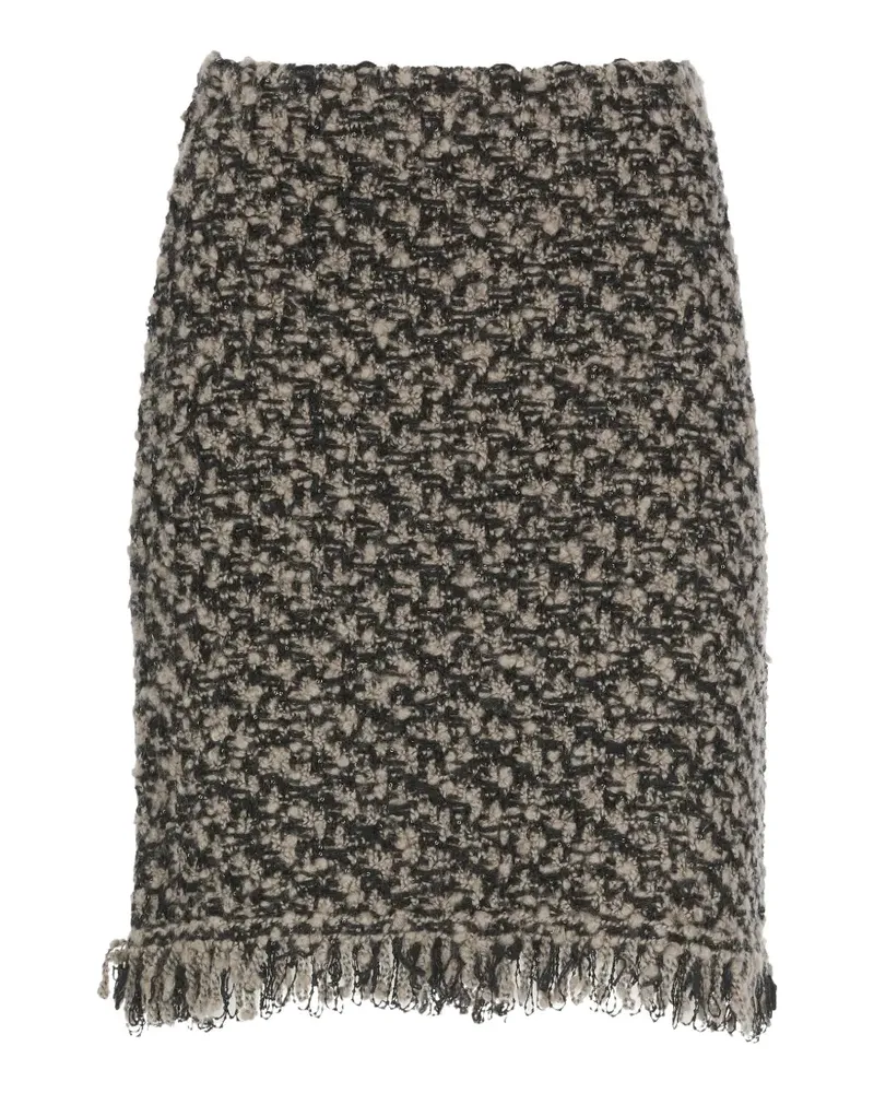 Fabiana Filippi Minirock mit Fransen - Schwarz Schwarz