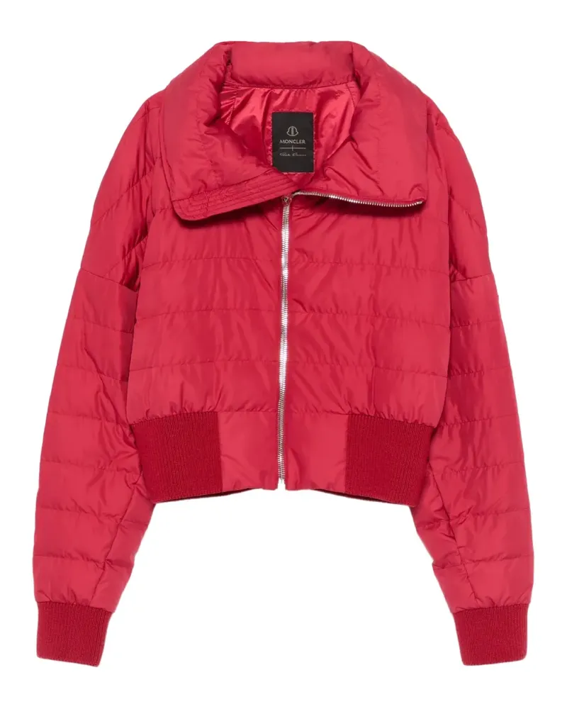 Moncler Bestickter Mantel mit Stehkragen - Rot Rot