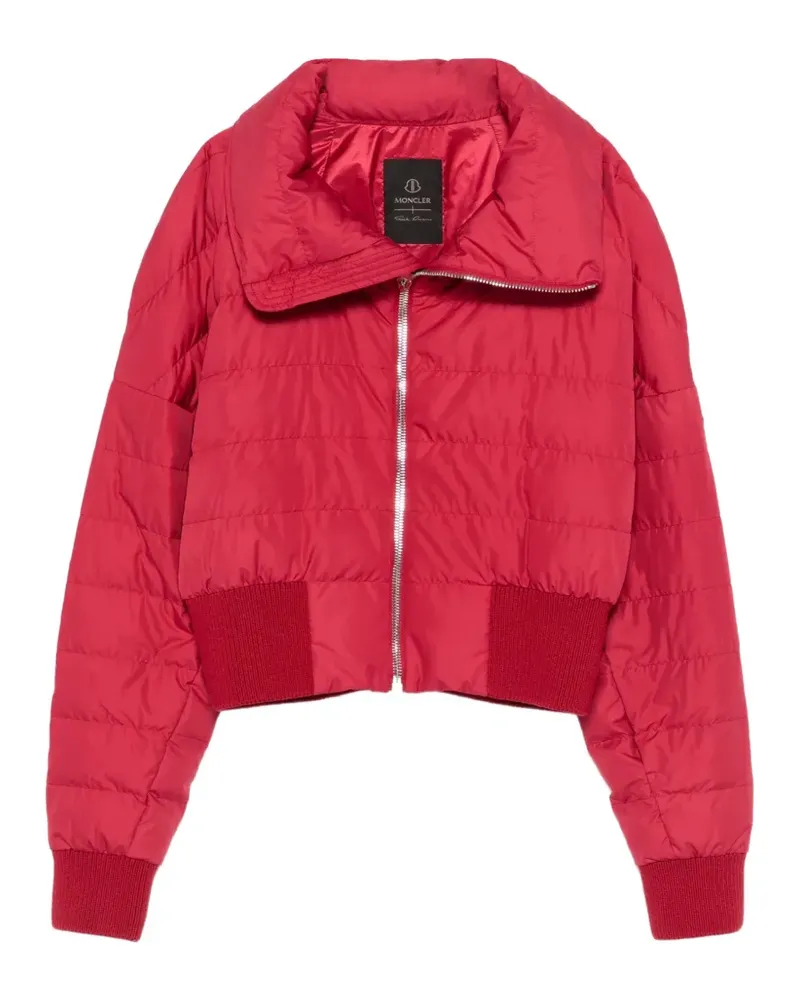 Moncler Bestickter Mantel mit Stehkragen - Rot Rot