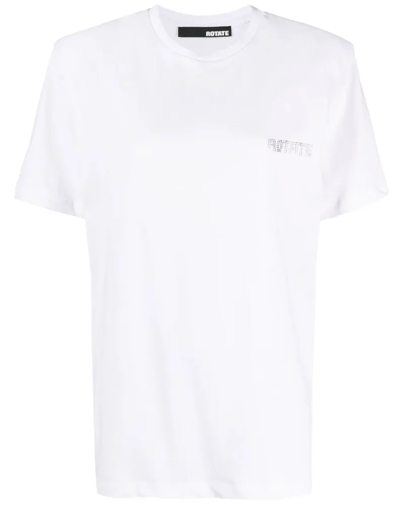 ROTATE Birger Christensen T-Shirt aus Bio-Baumwolle - Weiß Weiß