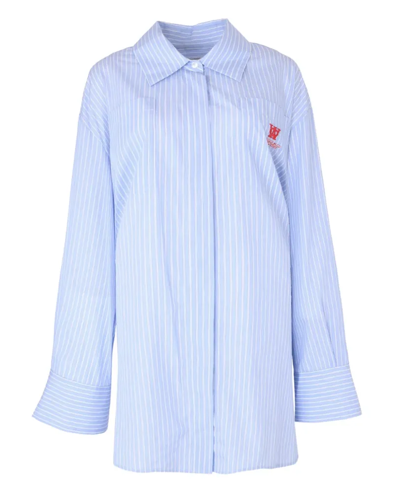 OFF-WHITE Roxy striped poplin mini shirt dress - Blau Blau