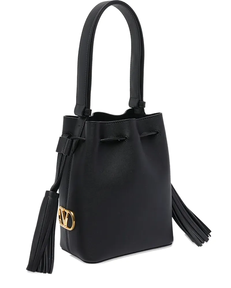 Valentino Garavani tassel drawstring bucket bag - Schwarz Schwarz