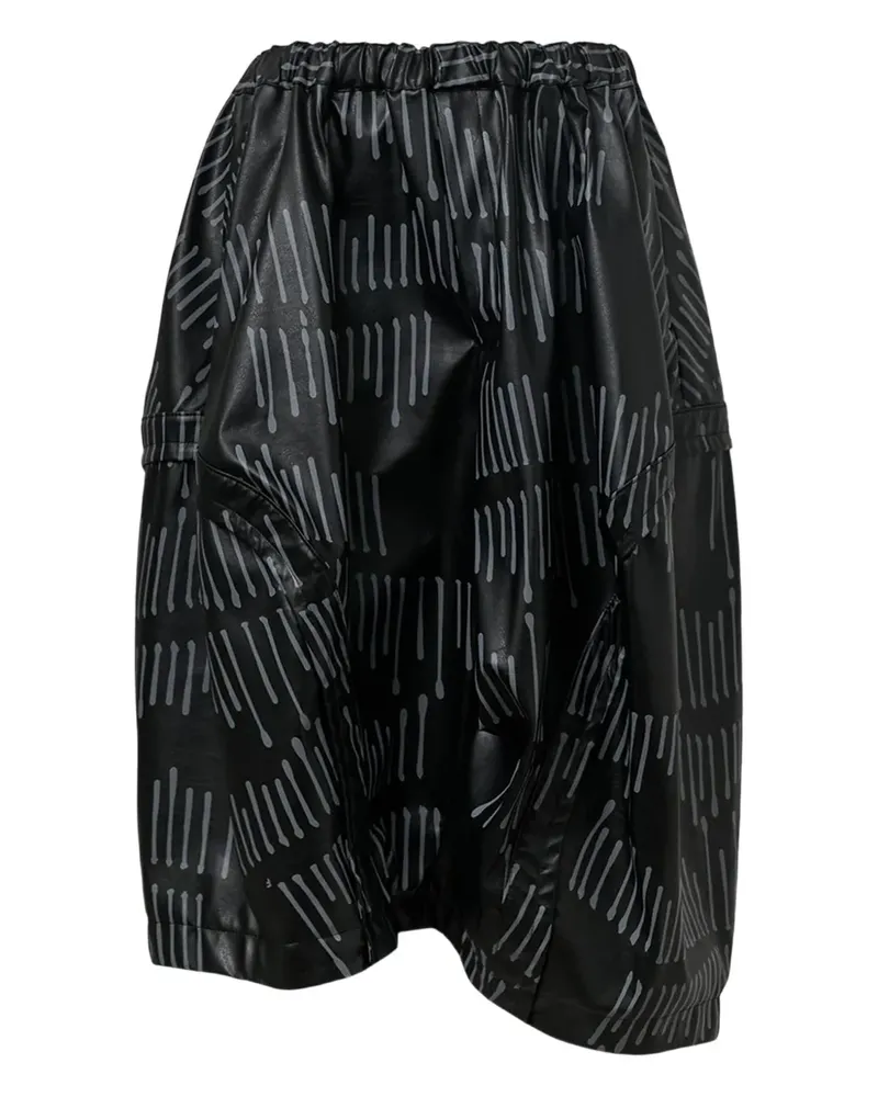 Comme des Garçons Midirock mit Pagowski-Print - Schwarz Schwarz