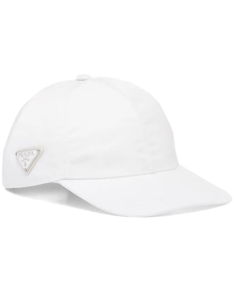 Prada Baseballkappe mit Logo - Weiß Weiß