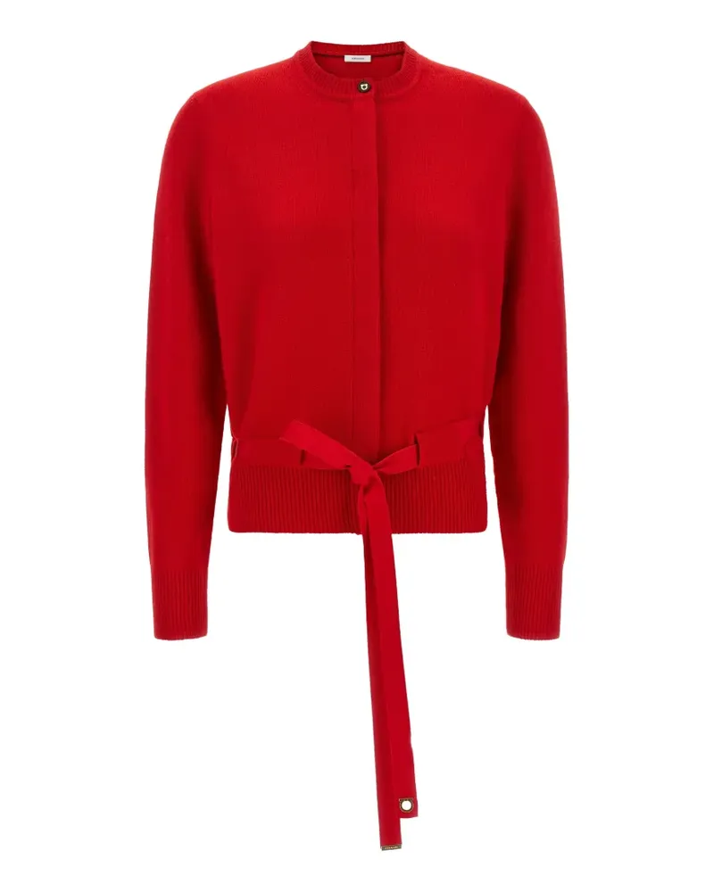 Ferragamo Cardigan mit durchgehendem Gürtel - Rot Rot
