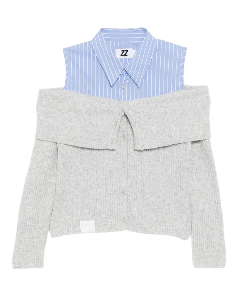 Izzue Schulterfreier Cardigan - Blau Blau