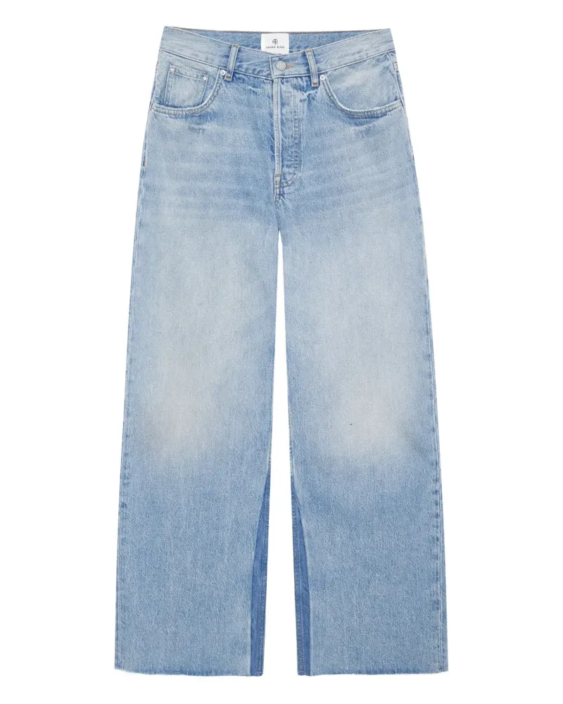 Anine Bing Manon Jeans mit ausgefranstem Saum - Blau Blau