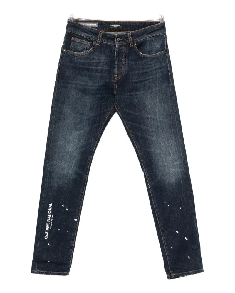 CoSTUME NATIONAL logo-print jeans - Blau Blau