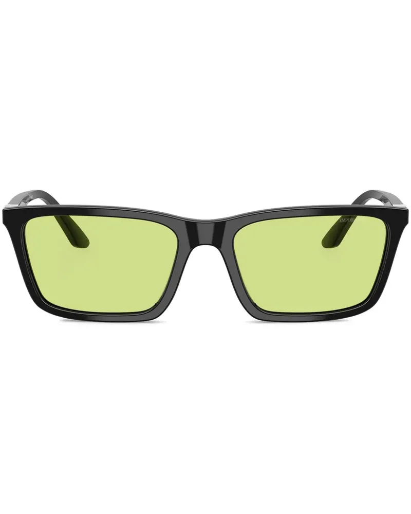 Emporio Armani Eckige Sonnenbrille - Schwarz Schwarz