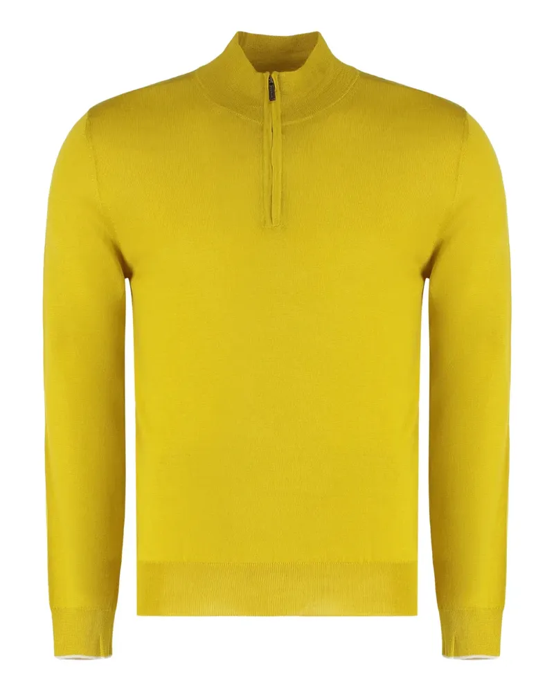MOORER half-zip sweater - Gelb Gelb
