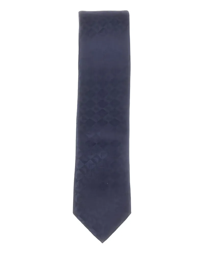 Emporio Armani geometric-patterned tie - Blau Blau