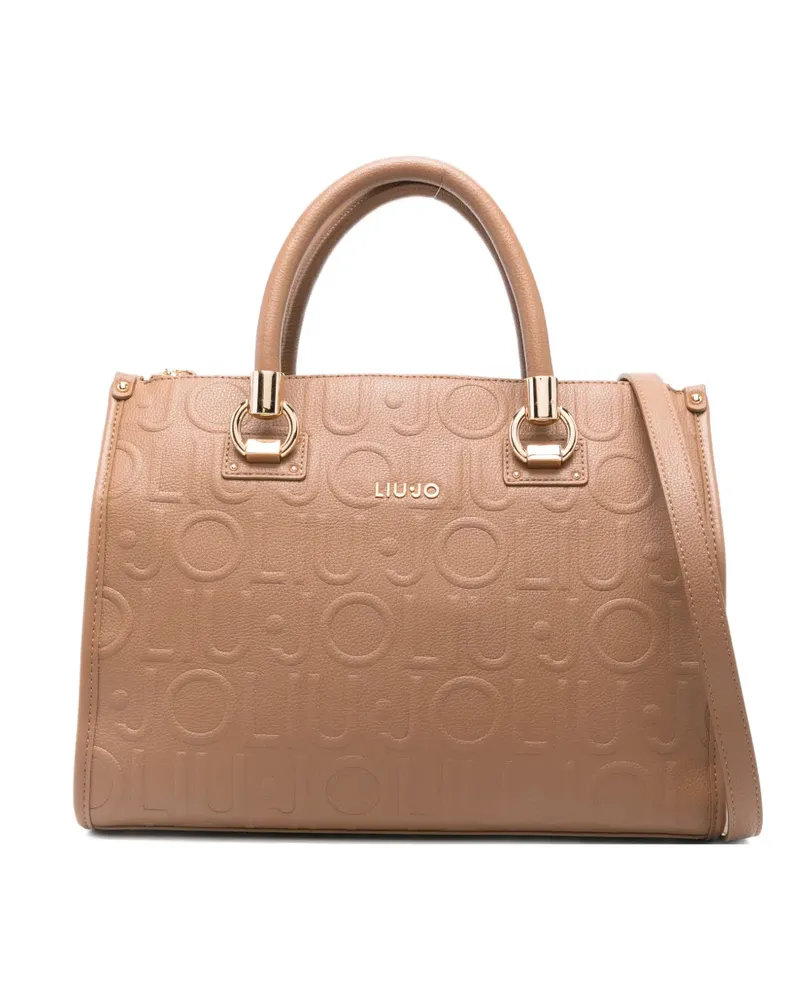 Liu Jo Satchel-Tote Bag mit Prägung - Nude Nude