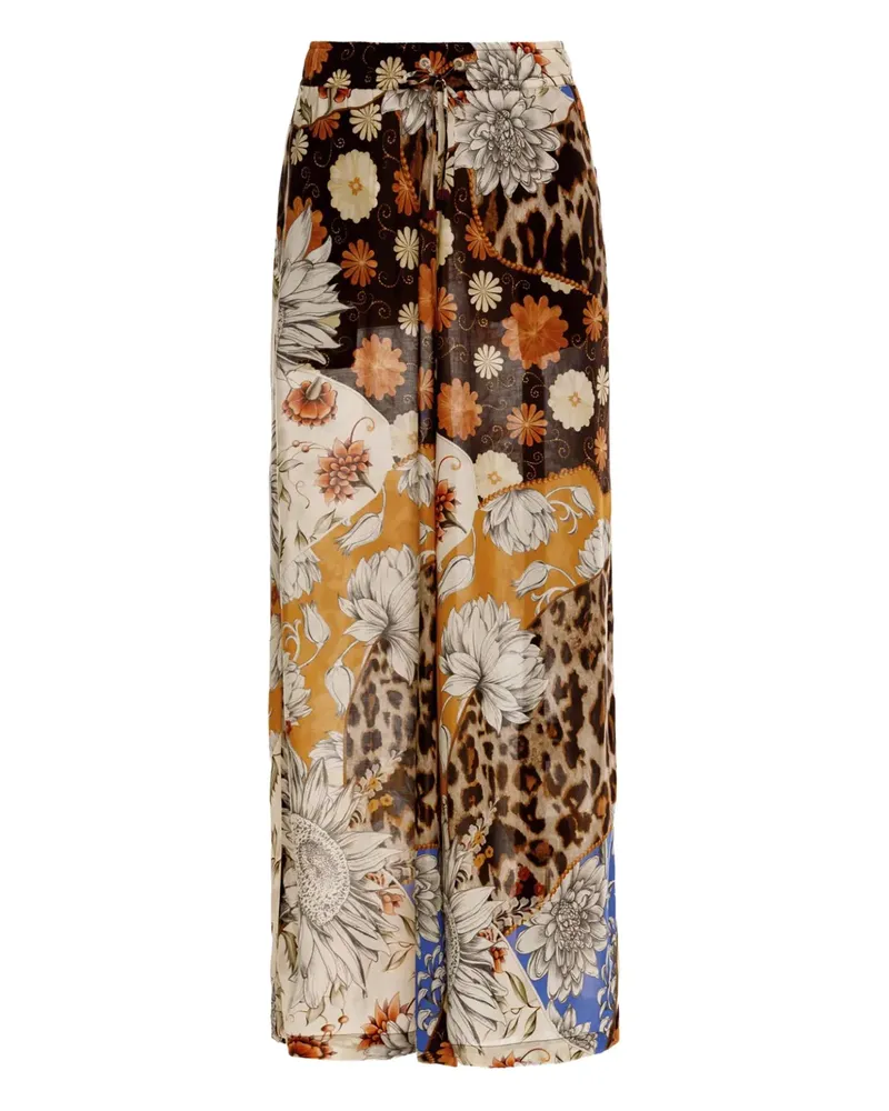 AGUA BENDITA Winter Hose mit Leoparden-Print - Braun Braun