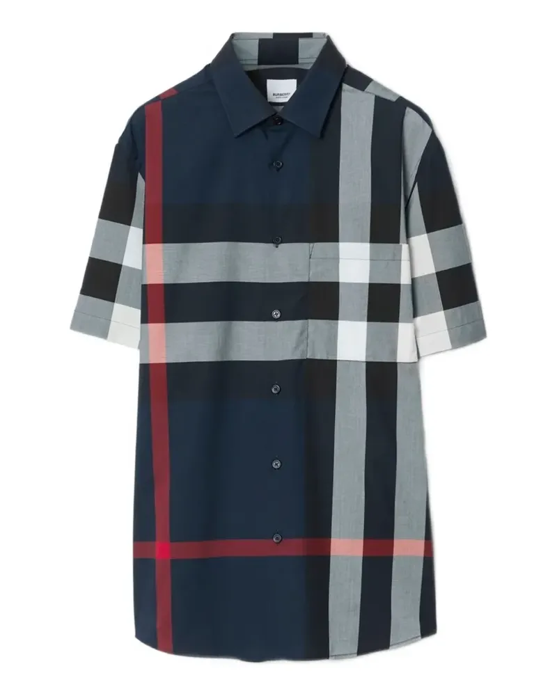 Burberry Hemd mit Karomuster - Blau Blau