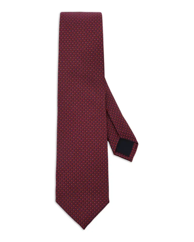 Corneliani Gemusterte Seidenkrawatte - Rot Rot