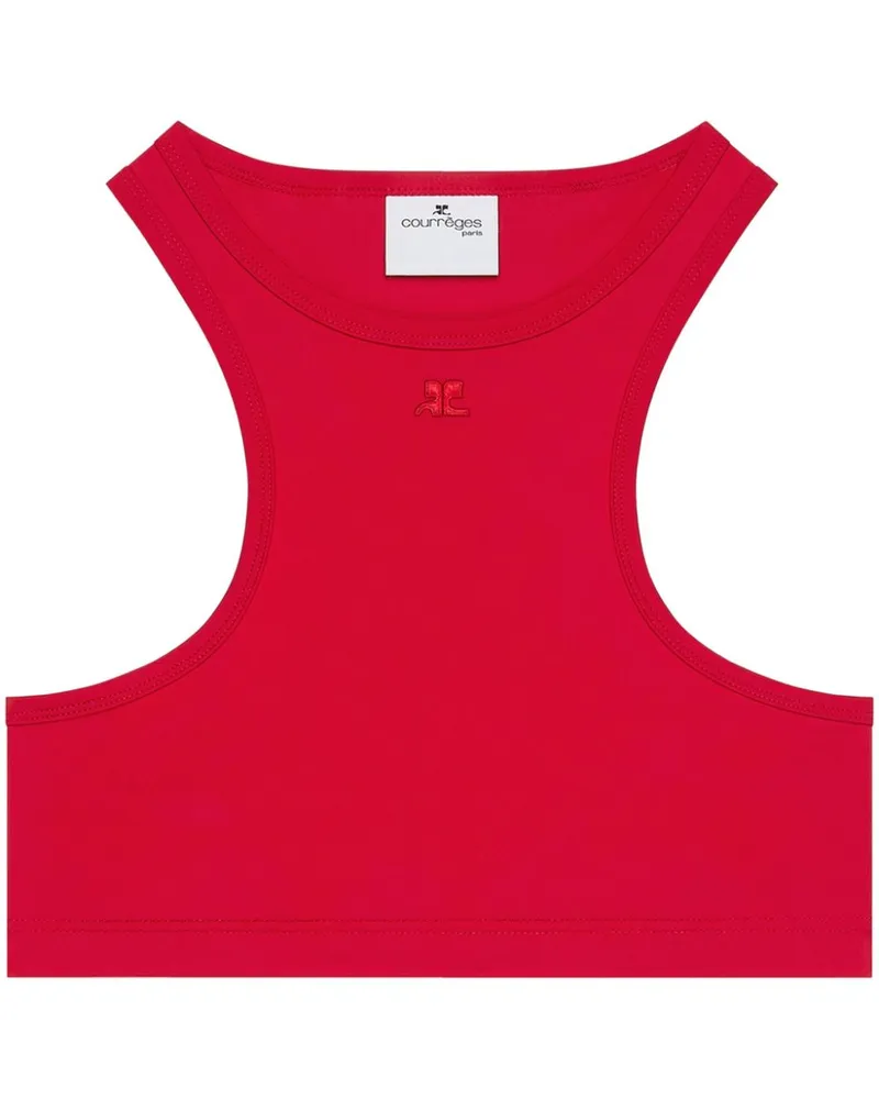 Courrèges Cropped-Top mit Racerback - Rot Rot