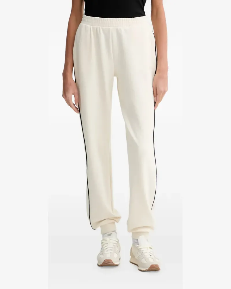 Guess logo-embroidered side-stripe track pants - Nude Nude