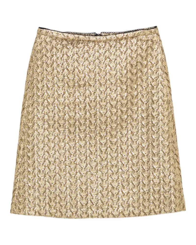 Dorothee Schumacher textured mini skirt - Gold Gold